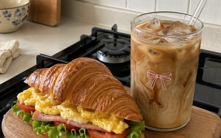 croissant breakfast sandwich