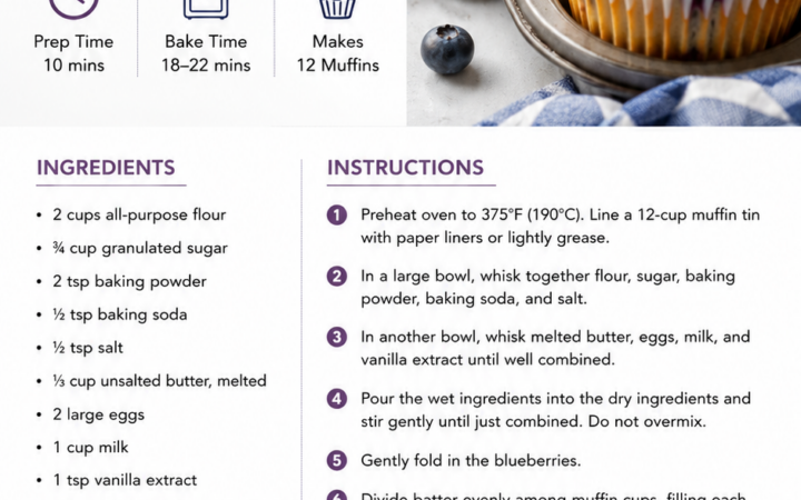 blueberry muffins recipe