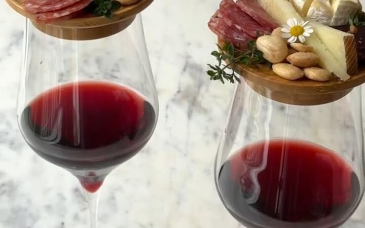 wine glass charcuterie topper