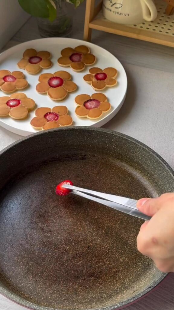 blooming flower pancakes
