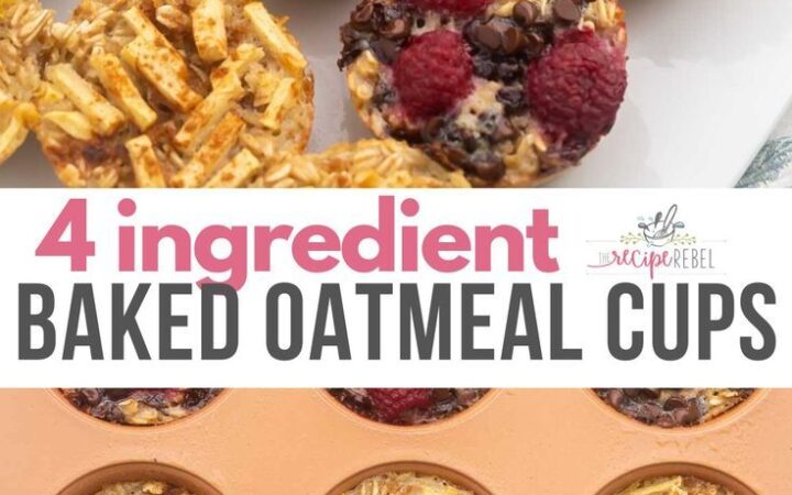 4 ingredient baked oatmeal cups