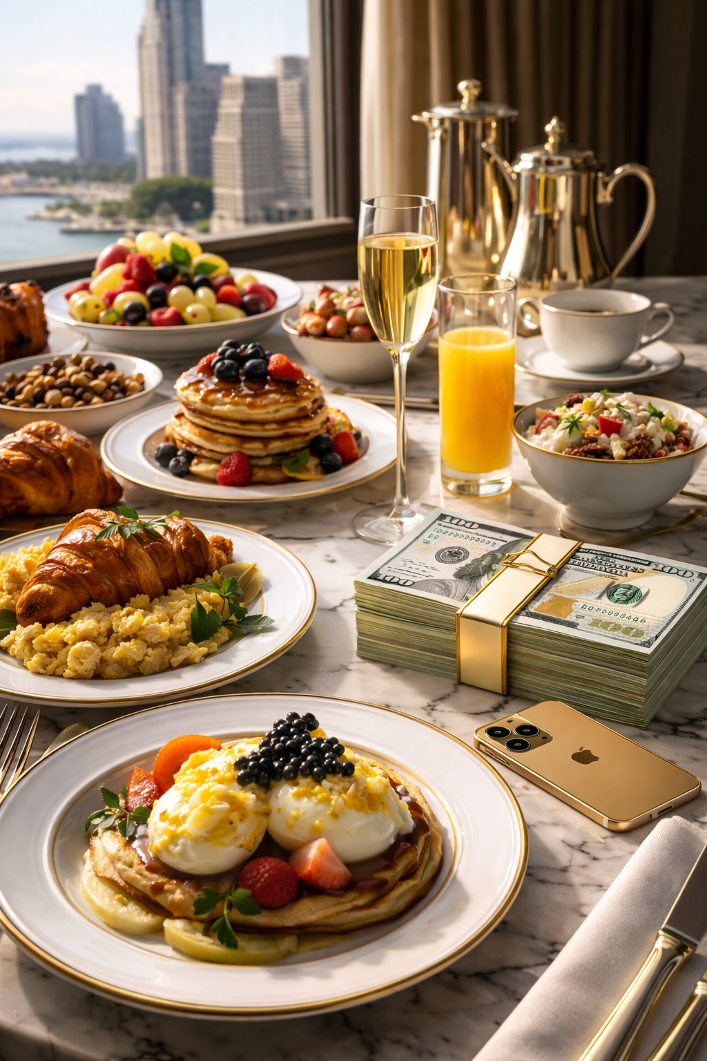 Market Morning Plate with Orange Juice