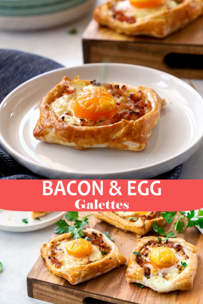 bacon and egg galettes
