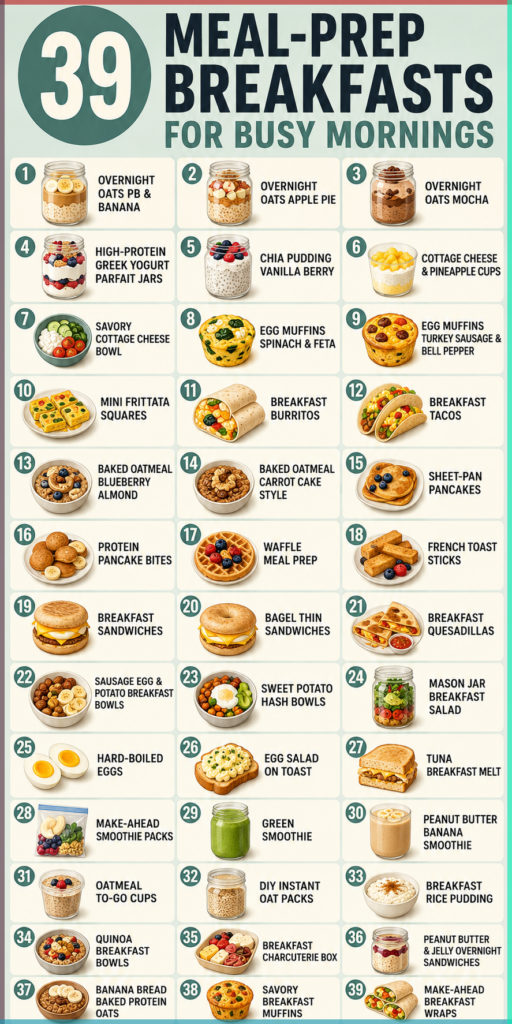 breakfast meal prep ideas