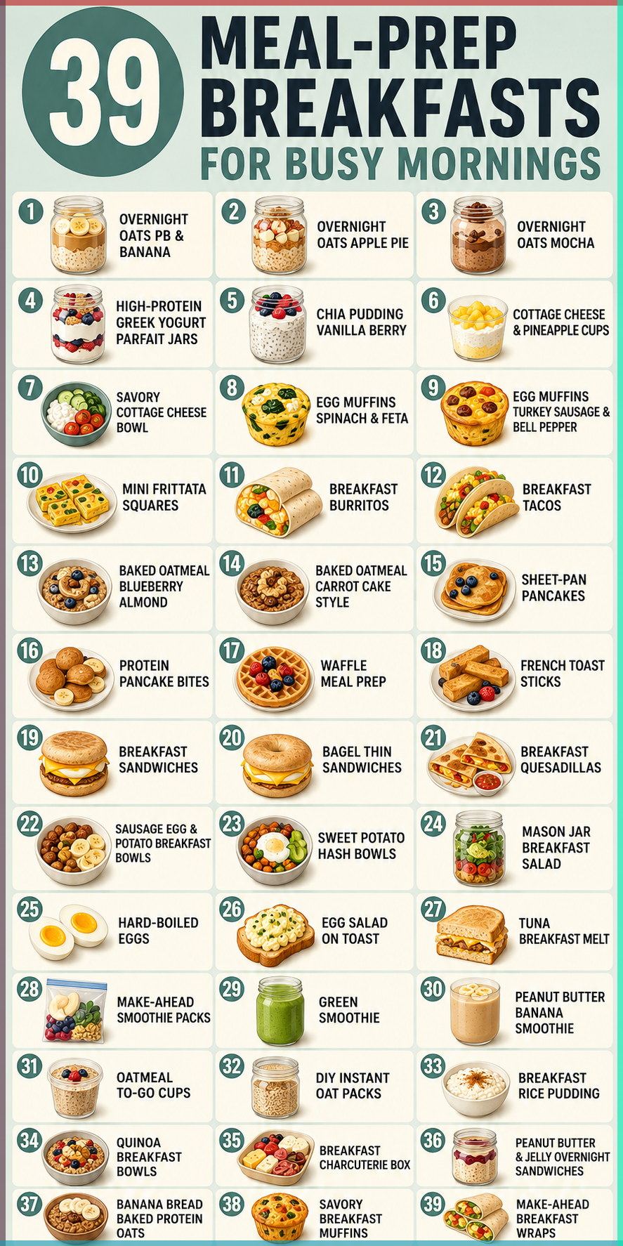 39 Breakfast Meal Prep Ideas That Make the Week Easier