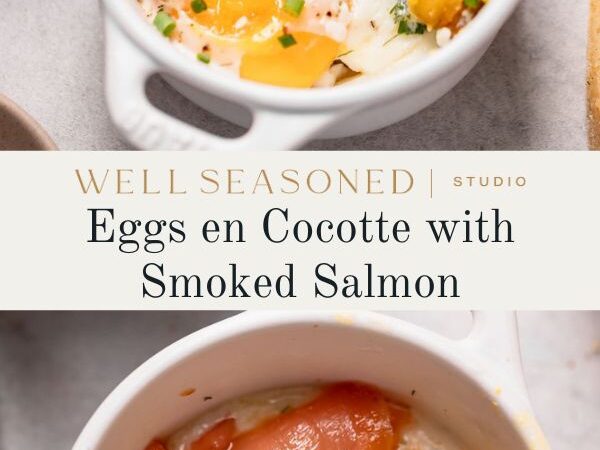 baked eggs with smoked salmon