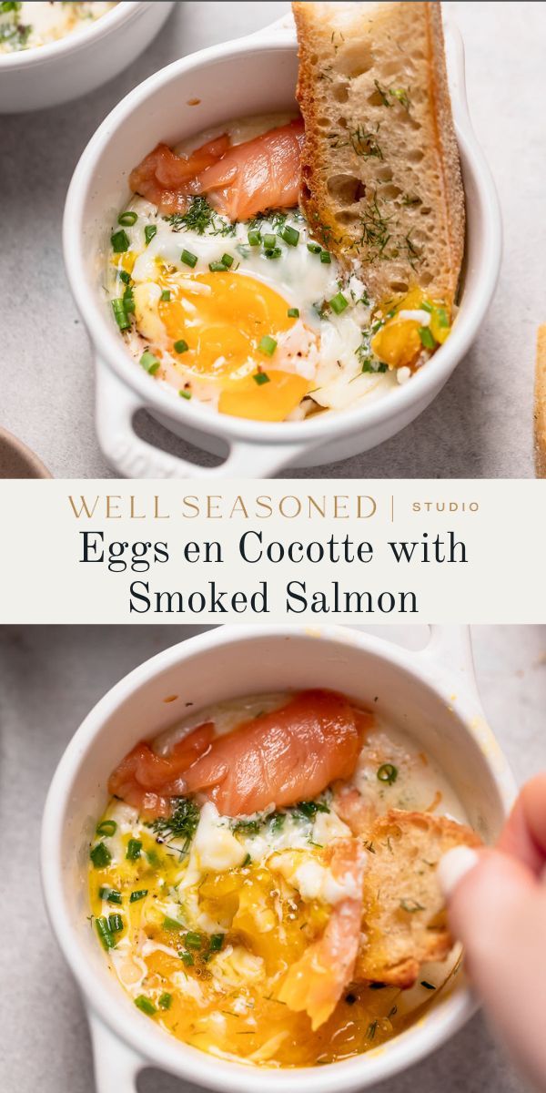 Luscious Baked Eggs with Smoked Salmon (Eggs en Cocotte)
