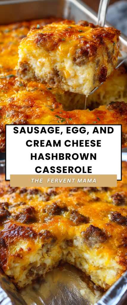 sausage egg cream cheese hashbrown casserole