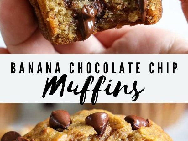 banana chocolate chip muffins easy