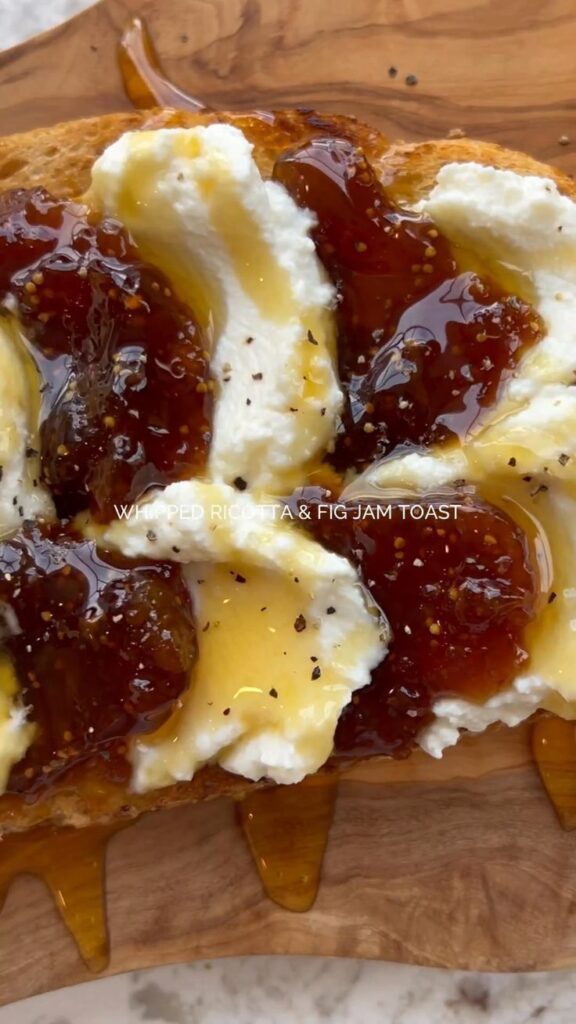 whipped ricotta toast