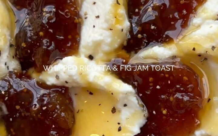 whipped ricotta toast