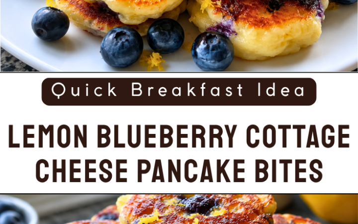 lemon blueberry cottage cheese pancake bites