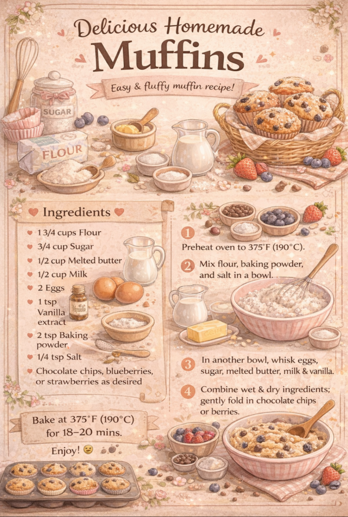 easy fluffy muffin recipe
