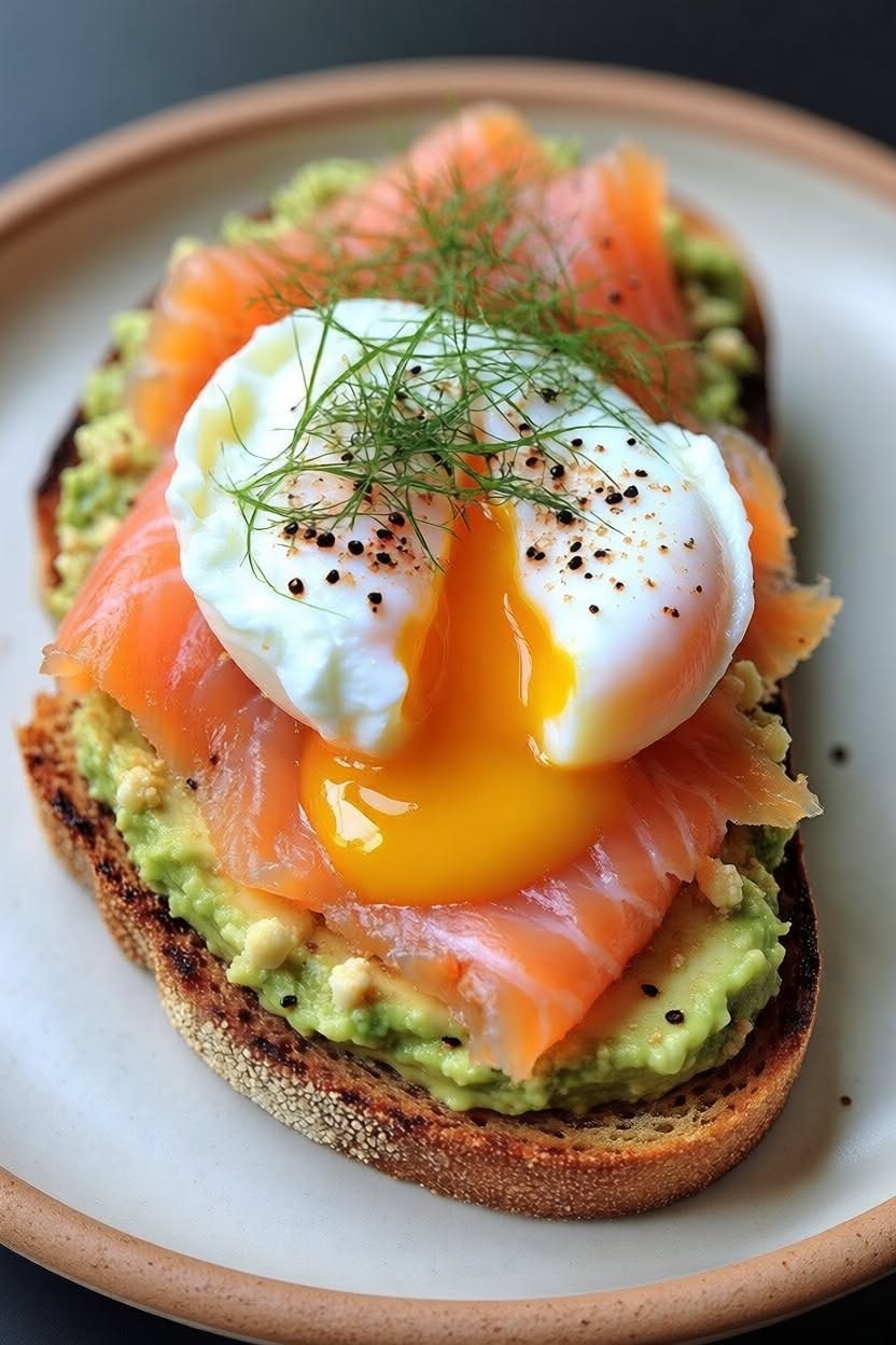 Smoked Salmon & Poached Egg Avocado Toast