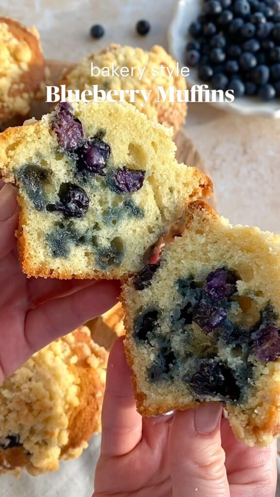 bakery style blueberry muffins