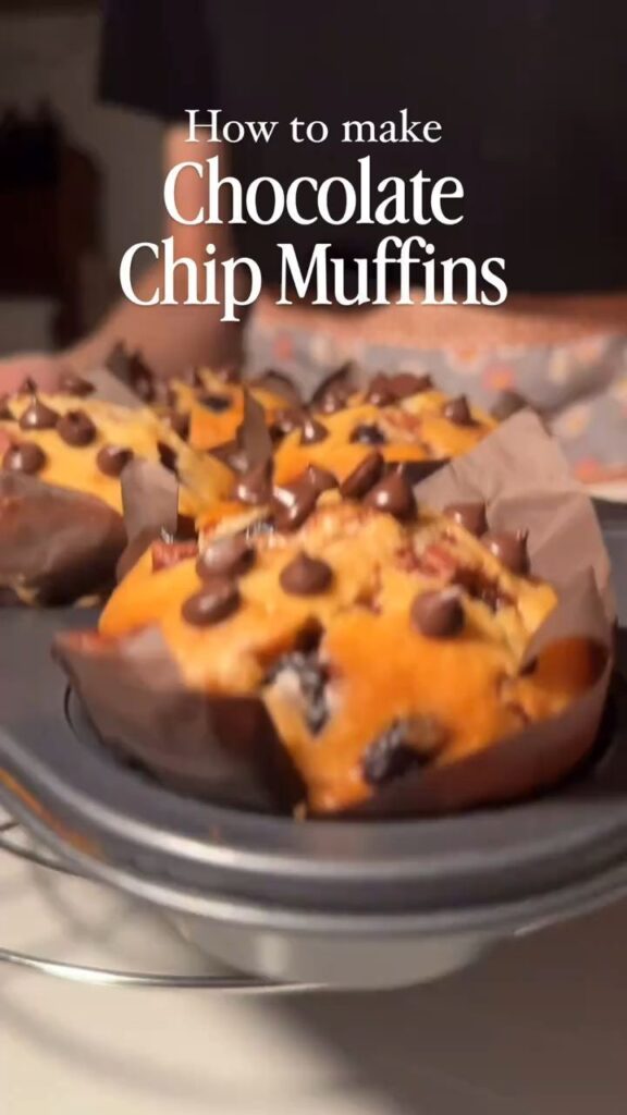 easy chocolate chip muffins recipe