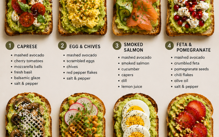 8 avocado toast ideas