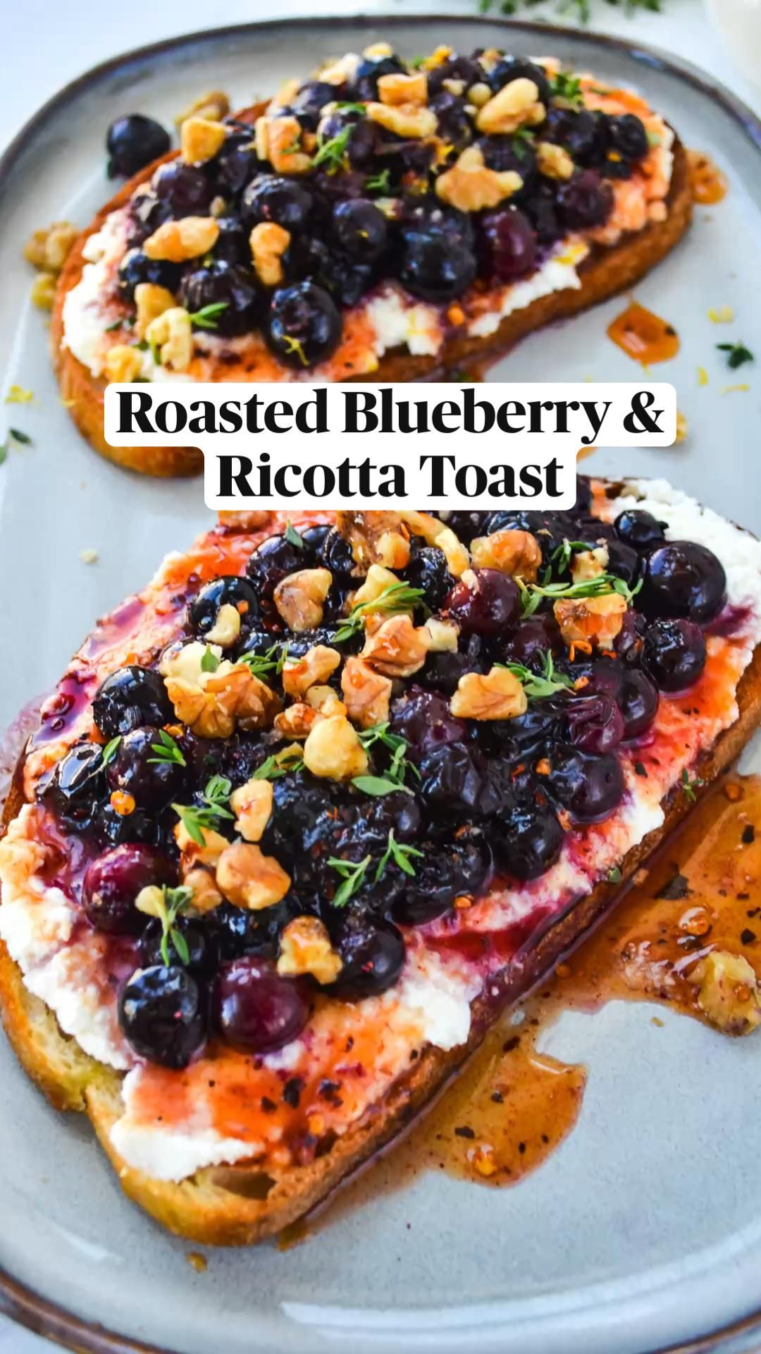 Roasted Blueberry & Ricotta Toast