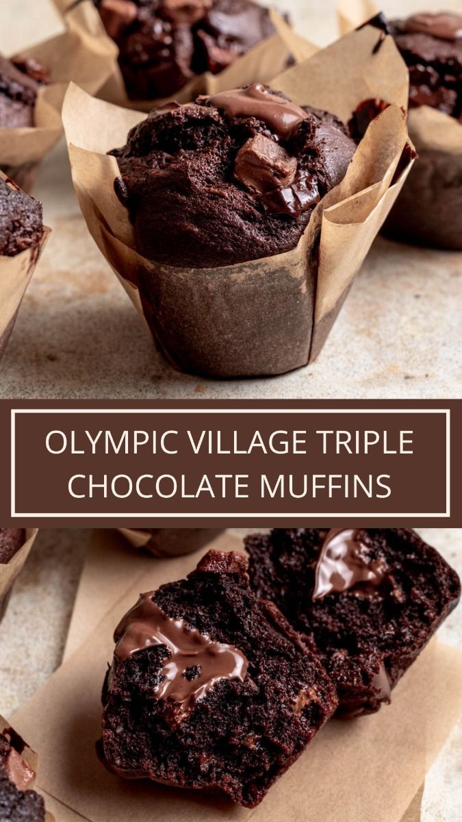 Olympic Village Triple Chocolate Muffins