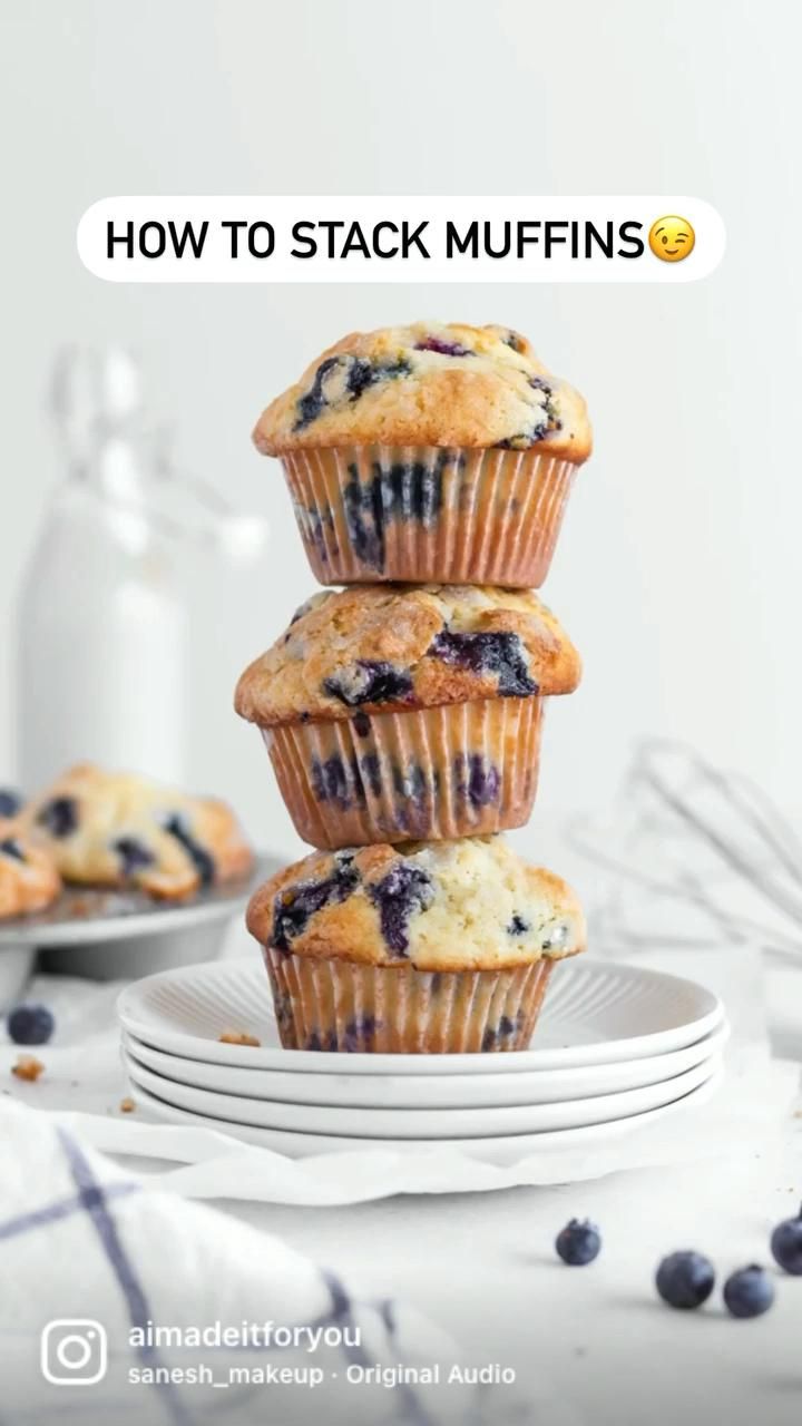 How To Stack Blueberry Muffins For Food Photography