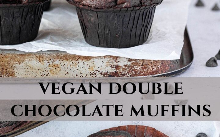 vegan double chocolate muffins