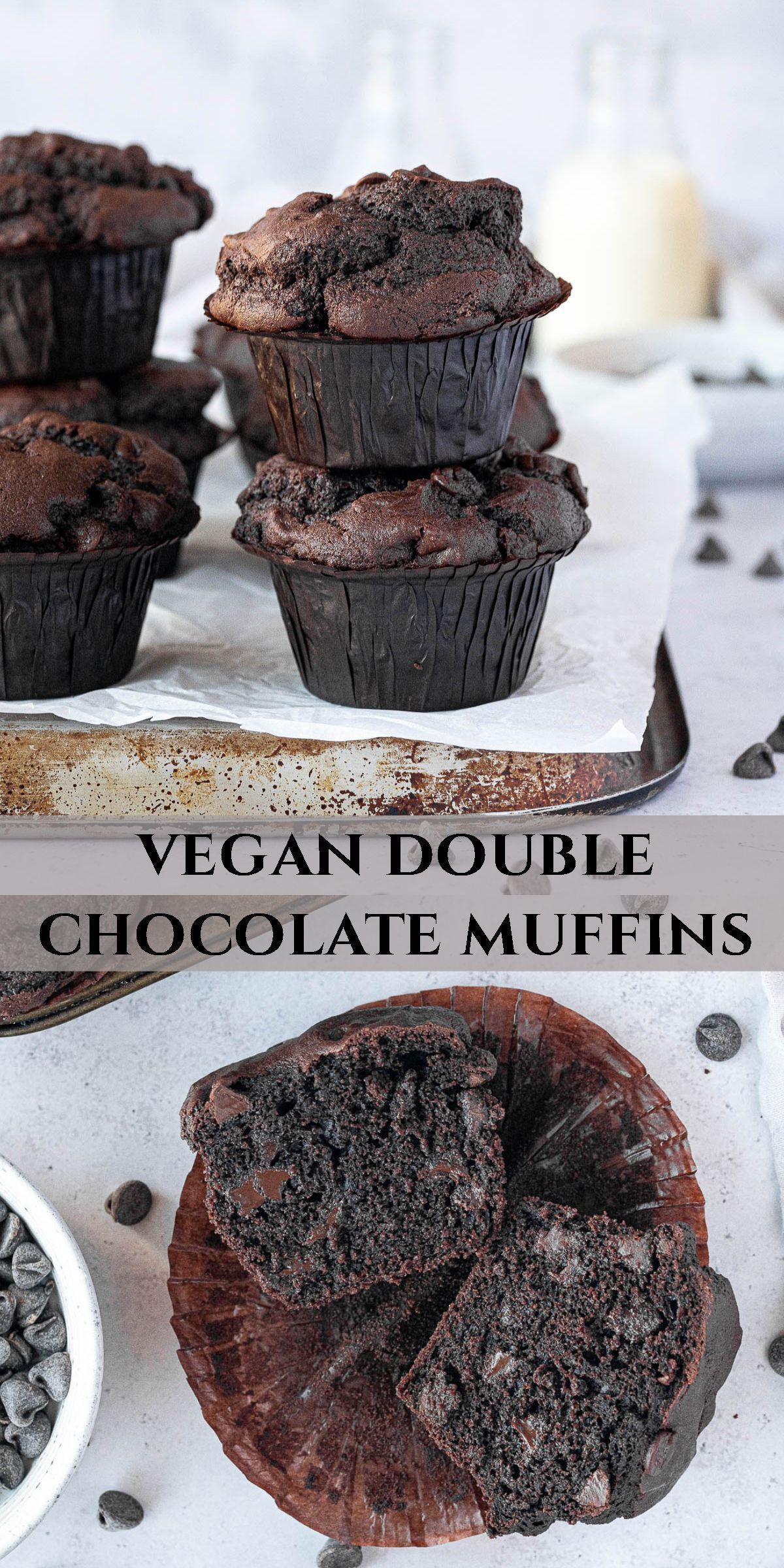 Vegan Double Chocolate Muffins