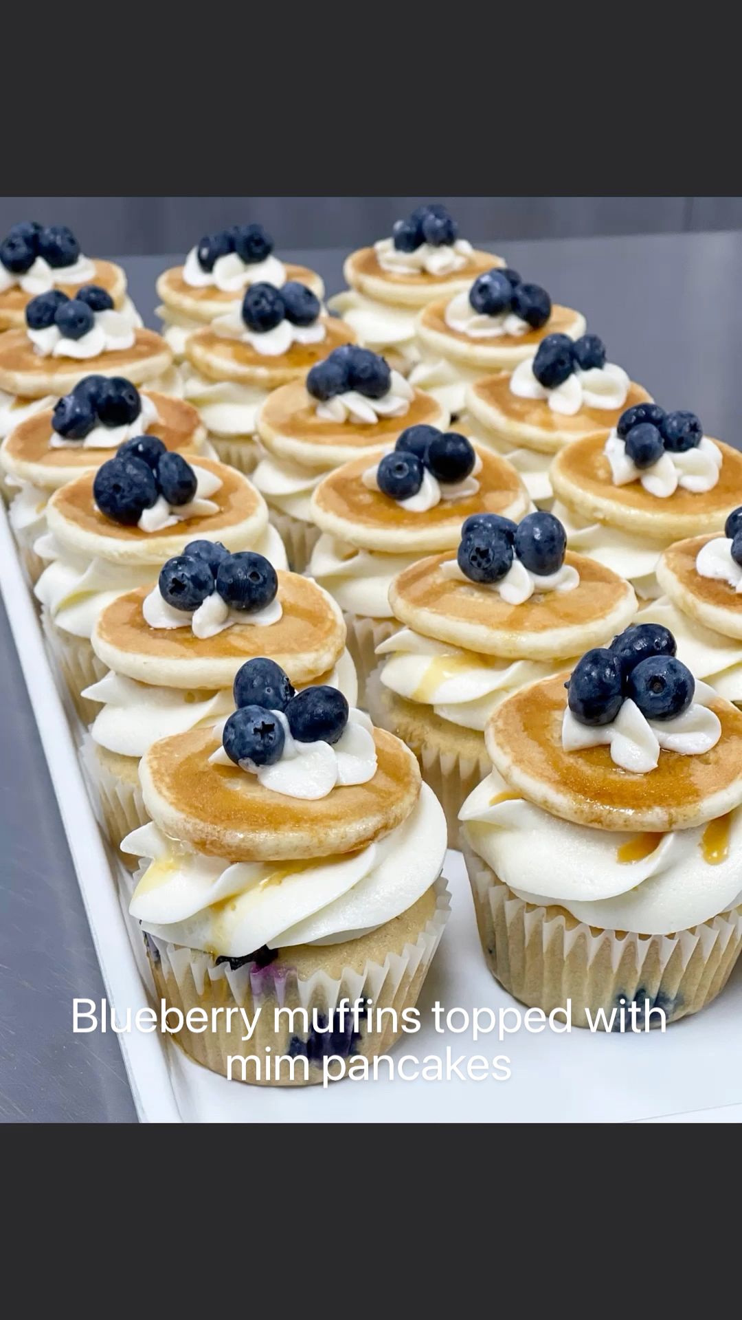 Blueberry Muffins Topped with Mim Pancakes