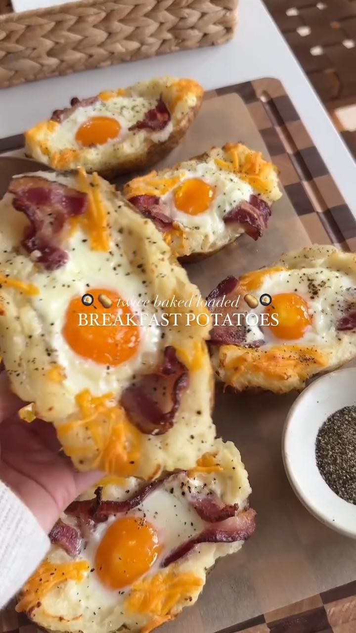 Twice Baked Loaded Breakfast Potatoes 🤎