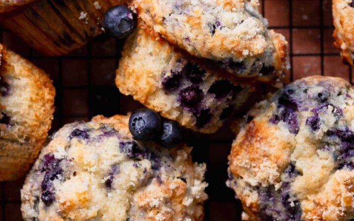 bakery style blueberry muffins