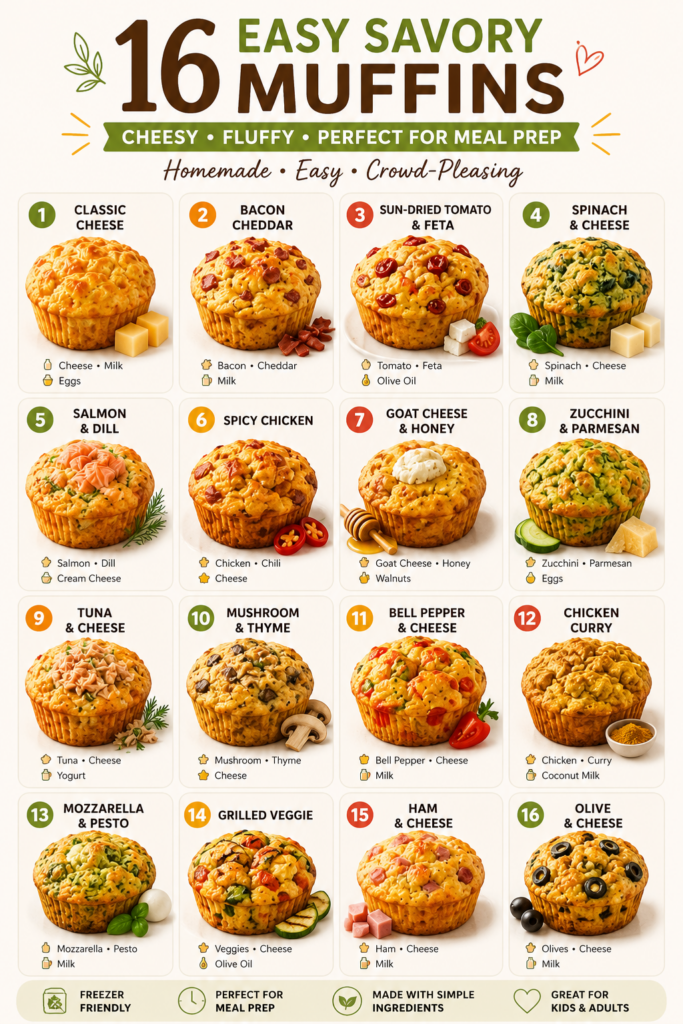 easy savory muffins for meal prep