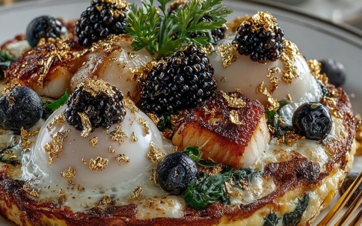 dubai gold leaf truffle frittata