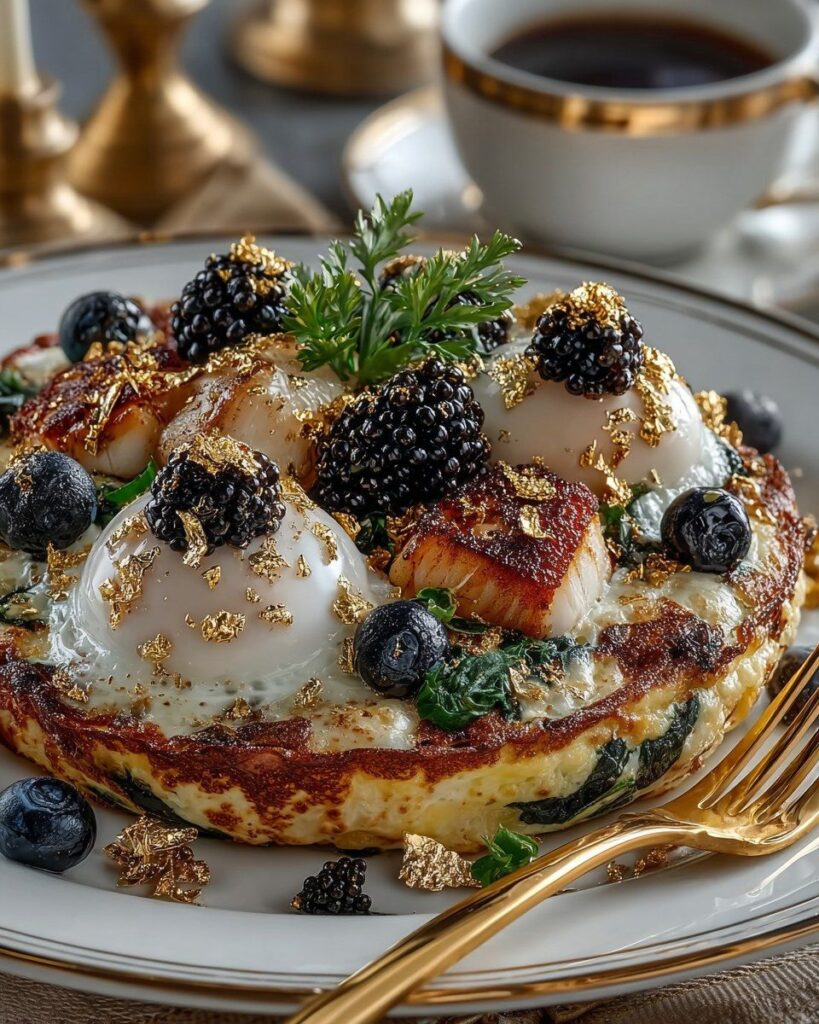 dubai gold leaf truffle frittata