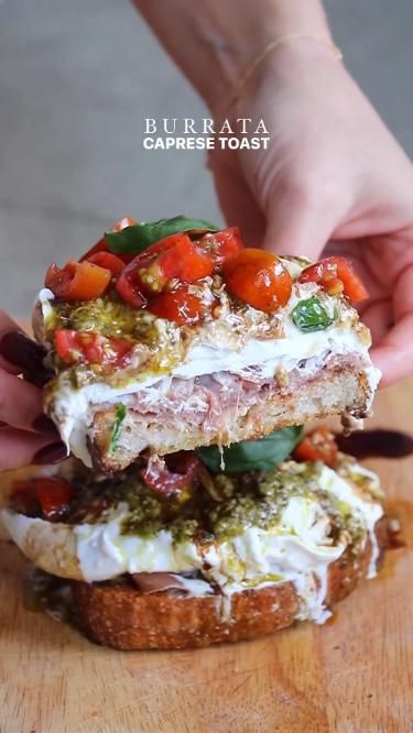 burrata caprese toast recipe