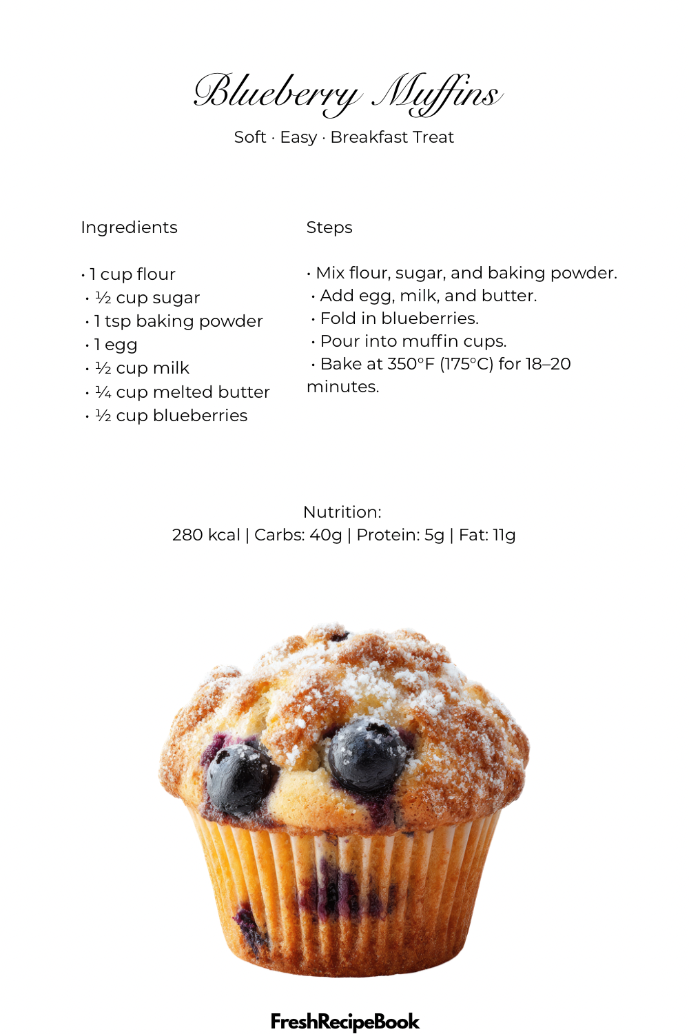 Blueberry Muffins | Easy Homemade Breakfast Muffins