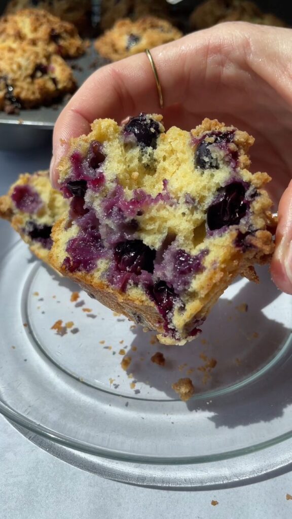 bakery style blueberry muffins
