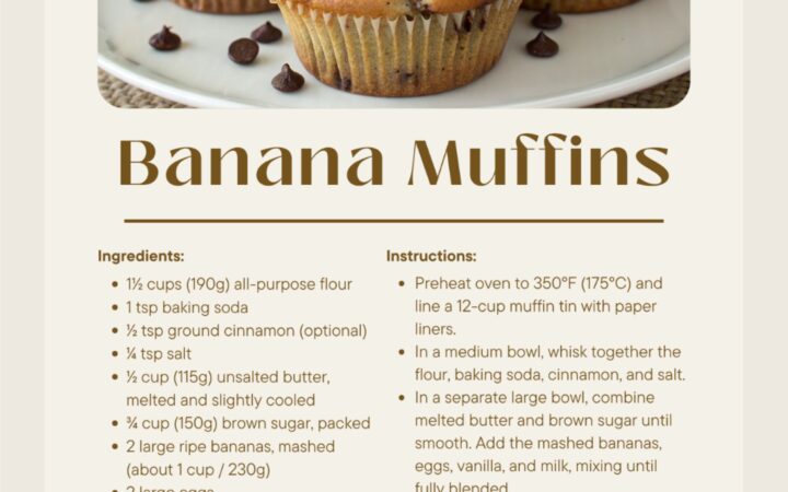 banana muffins recipe