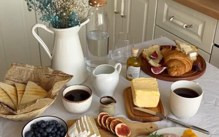 white table brunch spread recipe