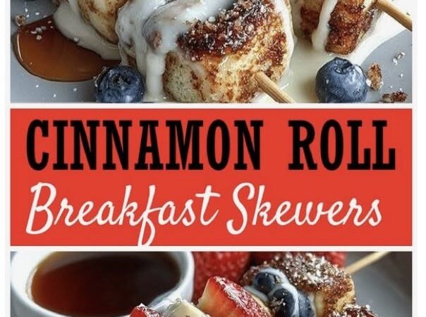 cinnamon roll breakfast skewers