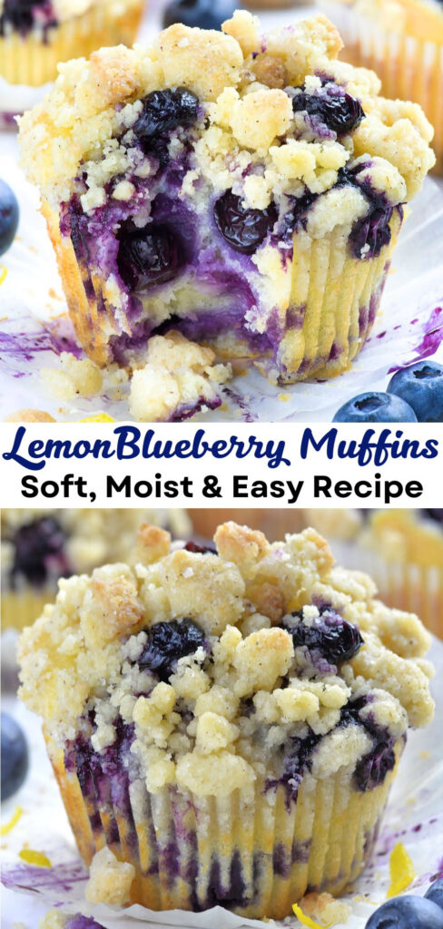 easy lemon blueberry muffins