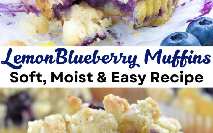 easy lemon blueberry muffins